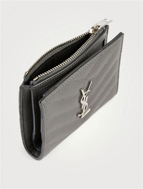 ysl card holder preloved|YSL zipped card case.